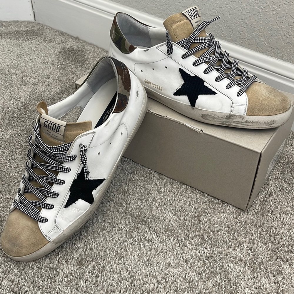 Mens size Italian 46 (12) Golden Goose super star shoes.